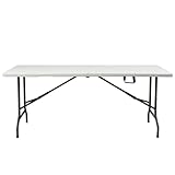 Wisam Tisch aus Kunststoff, Klapptisch Gartentisch Esstisch Campingtisch Koffertisch, klappbar 180cm, perfekt für...