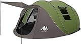 AYAMAYA Zelt 4-6 Personen Wasserdicht, Pop up Zelte Familienzelt [5 Fenster] Riesiges Camping Zelt Doppelwandig...
