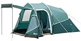 PORTAL Zelt 3 Perosonen Camping Zelt Wasserdicht 3000mm mit Vorzelt Fenster 3 Mann Tunnelzelt Familienzelt...