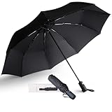 AMVUZ Regenschirm Sturmfest Reise Winddichte Auf-Zu-Automatik Taschenschirm,210T Teflon-Beschichtung Schirm...