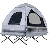 Skandika Zeltliege Haug für 2 Personen | Zelt Bett mit Sleeper Technology, erhöhtes Campingbett, aufblasbare...