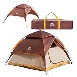 Automatik- Campingzelt Pop-Up Zelt 3-4 Personen 2 in 1 Campingzelt und Pavillon/Sonnenschutz – doppelwandig,...