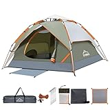 Gysrevi Camping Zelt Quick Up Kuppelzelte Wurfzelt Wasserdicht Winddicht Dome Tent 3-4 Zelt Personen für Camping...