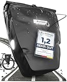 Büchel Fahrradtasche für Gepäckträger I 25.4 L - 100% Wasserdicht I mit Tragegriff und Schultergurt I...