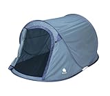 Pop Up Wurfzelt blau 220 x 120 cm - 2 Personen - Sofortzelt für Trekking und Camping - Automatisches Sofortzelt...
