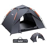 Amflip Campingzelt Automatisches 2 Personen Sofortzelt Pop Up Ultraleichtes Kuppelzelt 4 Jahreszeiten Wasserdicht &...