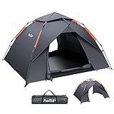 Amflip Campingzelt Automatisches 2 Personen Sofortzelt Pop Up Ultraleichtes Kuppelzelt 4 Jahreszeiten Wasserdicht &...