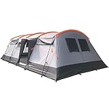 Skandika Familienzelt Hurricane Protect für 8 Personen | Großes Zelt mit 2 Schlafkabinen, eingenähter Zeltboden,...