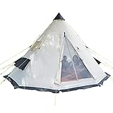 Skandika Tipi Goathi 550 Protect| Campingzelt für 6 Personen, eingenähter Zeltboden, Moskitonetz, 2,5 m...