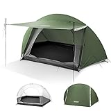 ATTONER A Zelt, 1 Person Kuppelzelt, Ultra-leicht biwakzelt, Schneller Aufbau, Wasserdicht, Kleines Packmaß für...
