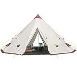 Skandika Zelt Tipi Kota 550 Protect| Campingzelt für bis zu 12 Personen, wasserdicht, Moskitonetz, 3 m Stehhöhe,...