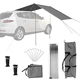 Auto Markise,Wasserdicht Sonnensegel Auto Camping 300x200cm,Auto Heckklappenzelt,mit UV Schutz,Vorzelt Auto,Motor...