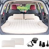 KMZ SUV Car Mattress Thickened and Double-Sided Flocked Car Air Mattress Camping Mattress with 2 Inflatable Pillows...
