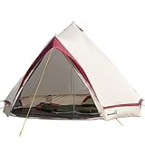 Skandika Tipi Zelt Comanche 400 Outdoor | Campingzelt für bis zu 8 Personen, eingenähter Zeltboden, Moskitonetz,...