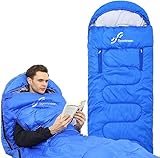 Schlafsack, Sportneer Anziehbarer Deckenschlafsäcke 220 x 84 cm tragbarer 4-Jahreszeiten-Schlafsack mit...