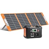 Powerstation mit Solarpanel, 151Wh Tragbare Powerstation und 100W Solarpanel Faltbar, 18V Solarpanel mit Speicher...