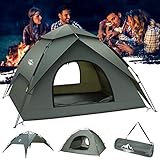 Camping Zelt, Pop Up Zelte für 3-4 Personen, Familienzelt Camping und Backpackin Automatisches Zelte Wasserdicht &...