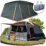 Camp Valley Familienzelt für 4,5,6 Personen mit Vorzelt, großes Zelt wasserdicht mit Stehöhe, Campingzelt, Zelt
