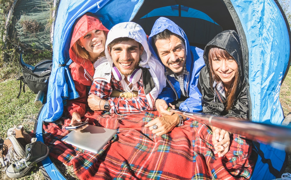 Camping im Regen