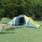 FCH Kuppelzelt, 6 Personen Familienzelt (Grün/Gelb) Moskitonetze, Sonnensegel, Campingzelt für Familie und Freunde