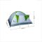 ISO TRADE Gruppenzelt »Campingzelt Wasserdicht UV Schutz Camping Trekking Outdoor 10115, Größe:Montana«